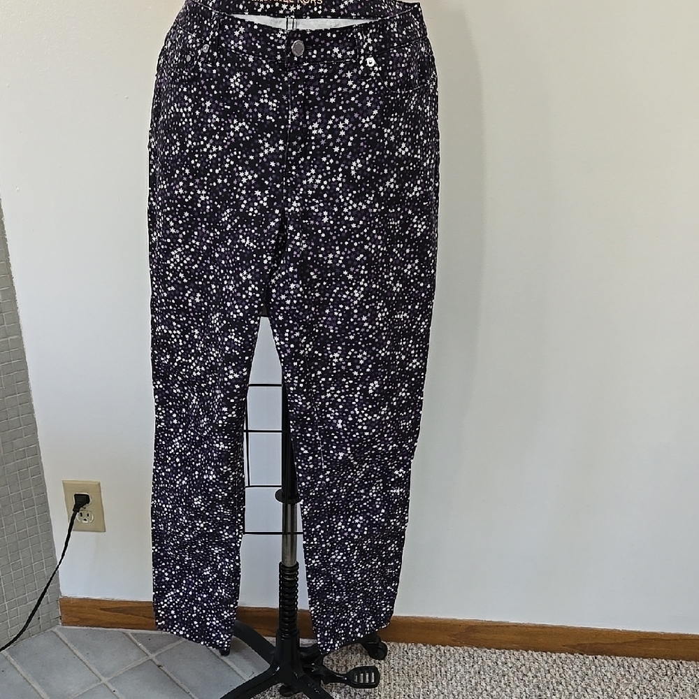 Michael Kors Black and White Cropped Jeans